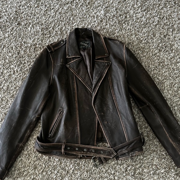 Old Navy Jackets & Coats Vintage Old Navy Real Leather Distressed